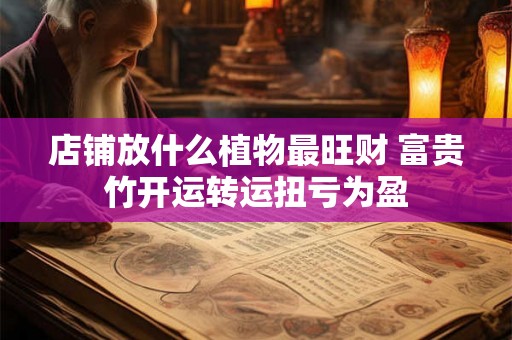 店铺放什么植物最旺财 富贵竹开运转运扭亏为盈