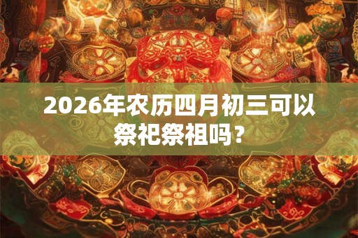 2026年农历四月初三可以祭祀祭祖吗？