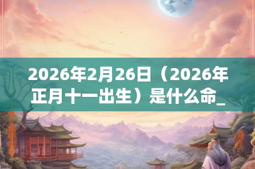 2026年2月26日(2026年正月十一出生)是什么命_命运如何 2026年2月26日(2026年正月十一出生)是什么命_命运如何