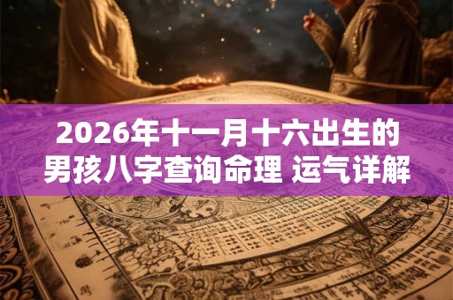 2026年十一月十六出生的男孩八字查询命理 运气详解