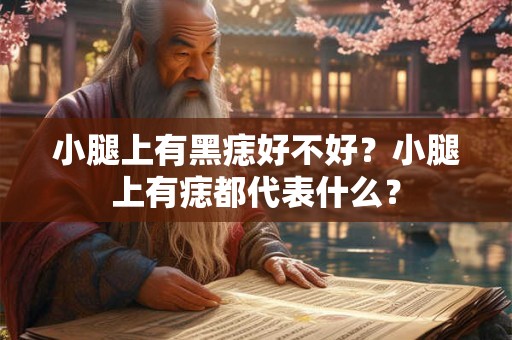 小腿上有黑痣好不好？小腿上有痣都代表什么？