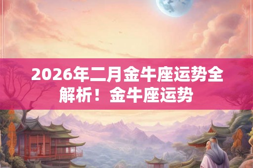 2026年二月金牛座运势全解析！金牛座运势