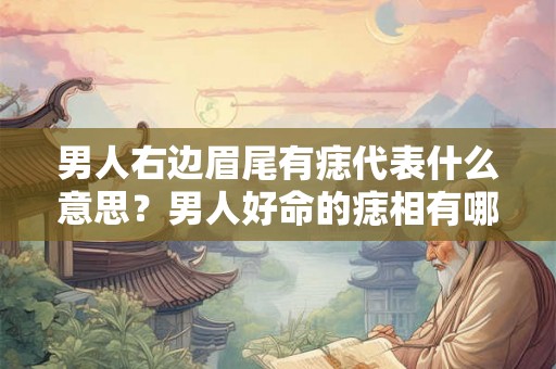 男人右边眉尾有痣代表什么意思？男人好命的痣相有哪些？