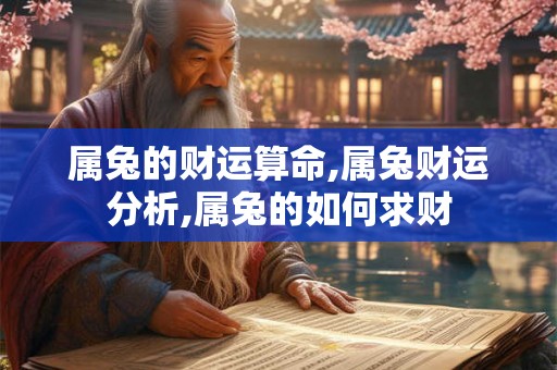 属兔的财运算命,属兔财运分析,属兔的如何求财 属兔的财运算命,属兔财运分析,属兔的如何求财