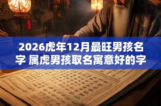 2026虎年12月最旺男孩名字 属虎男孩取名寓意好的字