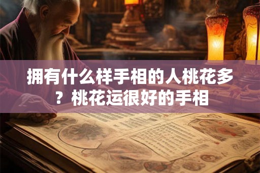拥有什么样手相的人桃花多？桃花运很好的手相