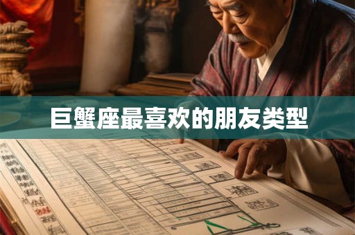 巨蟹座最喜欢的朋友类型