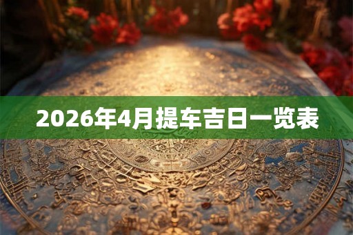 2026年4月提车吉日一览表