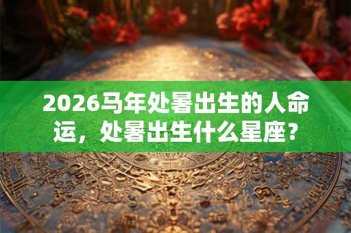 2026马年处暑出生的人命运，处暑出生什么星座？