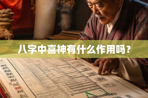 八字中喜神有什么作用吗？