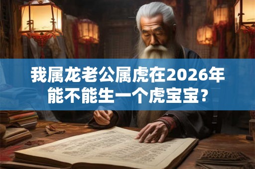 我属龙老公属虎在2026年能不能生一个虎宝宝? 我属龙老公属虎在2026年能不能生一个虎宝宝?