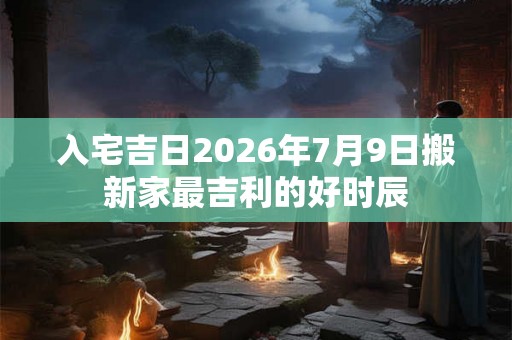 入宅吉日2026年7月9日搬新家最吉利的好时辰