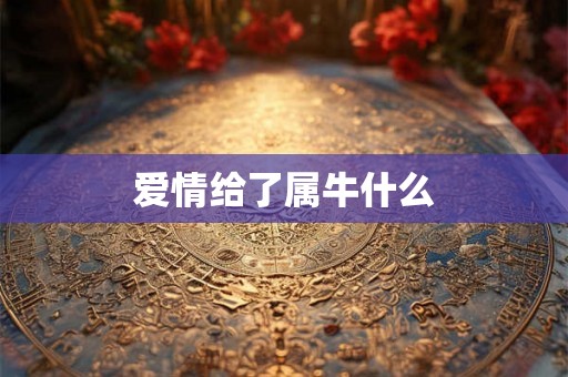 爱情给了属牛什么