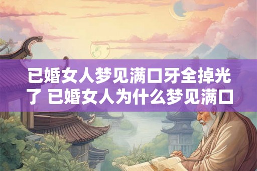 已婚女人梦见满口牙全掉光了 已婚女人为什么梦见满口牙全掉光了
