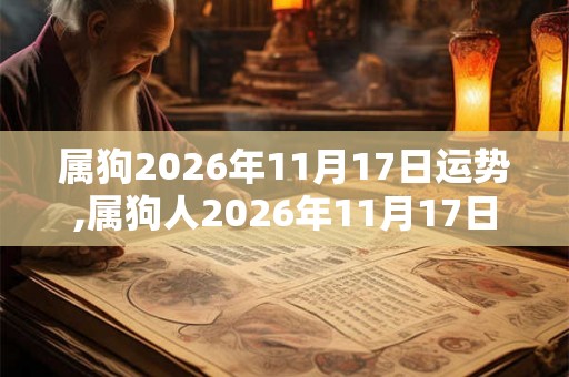 属狗2026年11月17日运势,属狗人2026年11月17日财运,生肖狗2026年11月17日运势