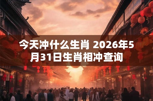 今天冲什么生肖 2026年5月31日生肖相冲查询