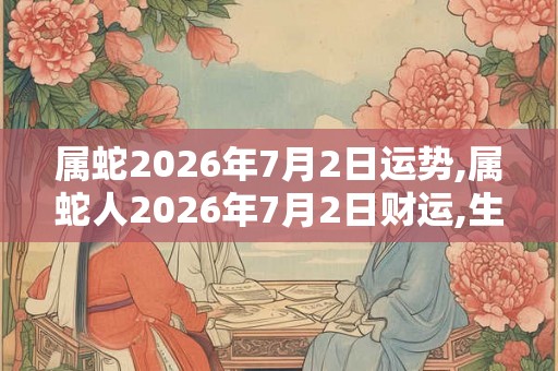 属蛇2026年7月2日运势,属蛇人2026年7月2日财运,生肖蛇2026年7月2日运势 属蛇2026年7月2日运势,属蛇人2026年7月2日财运,生肖蛇2026年7月2日运势