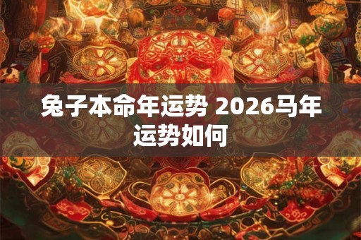 兔子本命年运势 2026马年运势如何