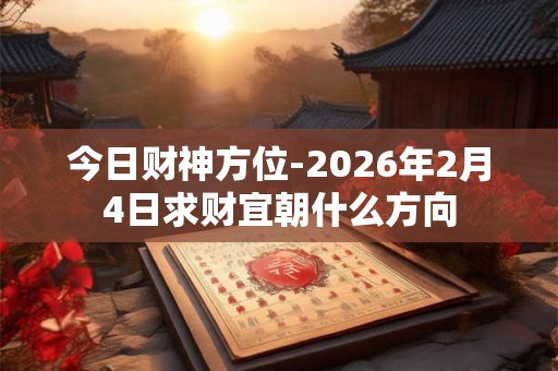 今日财神方位-2026年2月4日求财宜朝什么方向