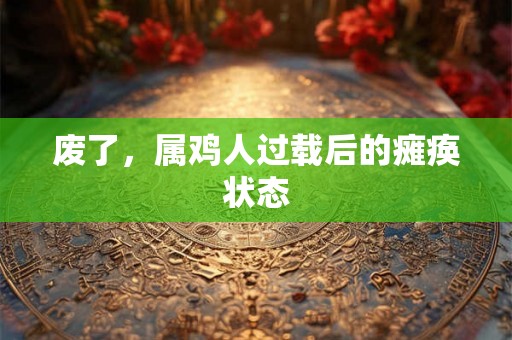 废了,属鸡人过载后的瘫痪状态 废了,属鸡人过载后的瘫痪状态