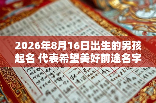 2026年8月16日出生的男孩起名 代表希望美好前途名字 2026年8月16日出生的男孩起名 代表希望美好前途名字