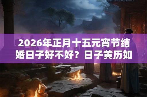 2026年正月十五元宵节结婚日子好不好？日子黄历如何？