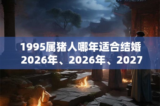 1995属猪人哪年适合结婚 2026年、2026年、2027年