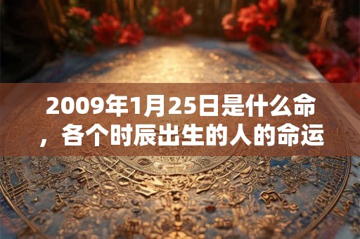 2009年1月25日是什么命，各个时辰出生的人的命运