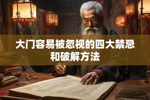 大门容易被忽视的四大禁忌和破解方法
