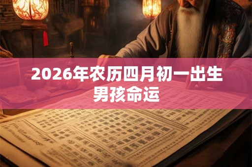 2026年农历四月初一出生男孩命运