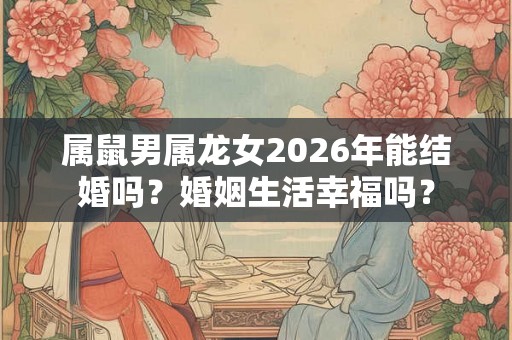 属鼠男属龙女2026年能结婚吗?婚姻生活幸福吗? 属鼠男属龙女2026年能结婚吗?婚姻生活幸福吗?
