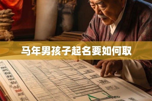 马年男孩子起名要如何取