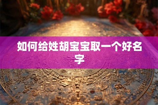 如何给姓胡宝宝取一个好名字