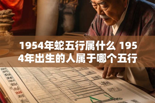 1954年蛇五行属什么 1954年出生的人属于哪个五行