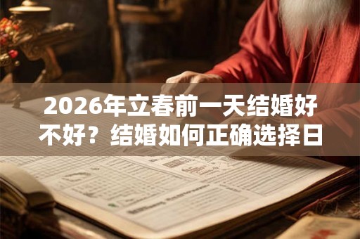 2026年立春前一天结婚好不好?结婚如何正确选择日子? 2026年立春前一天结婚好不好?结婚如何正确选择日子?