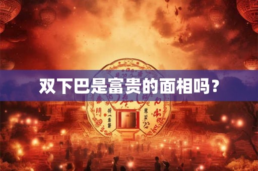 双下巴是富贵的面相吗? 双下巴是富贵的面相吗?