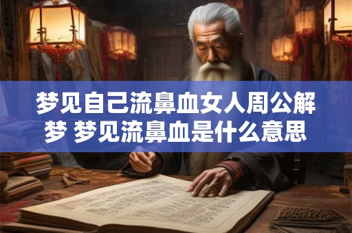 梦见自己流鼻血女人周公解梦 梦见流鼻血是什么意思 梦见自己流鼻血女人周公解梦 梦见流鼻血是什么意思