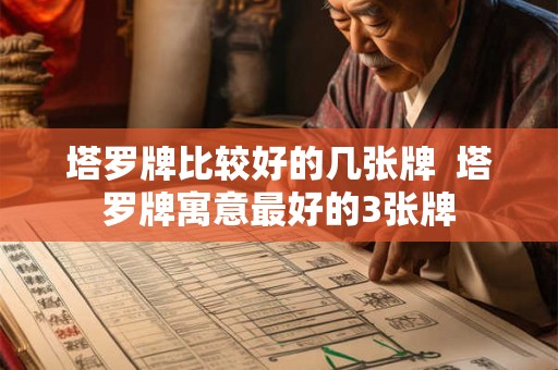 塔罗牌比较好的几张牌  塔罗牌寓意最好的3张牌