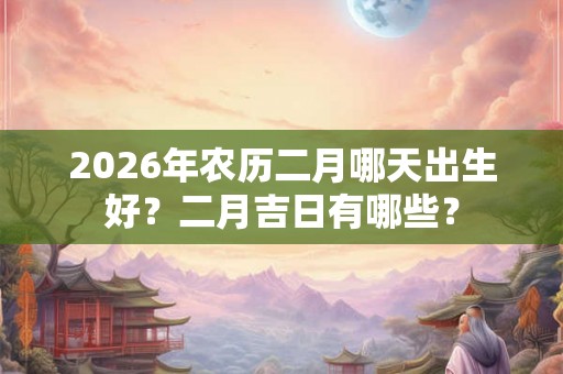 2026年农历二月哪天出生好？二月吉日有哪些？