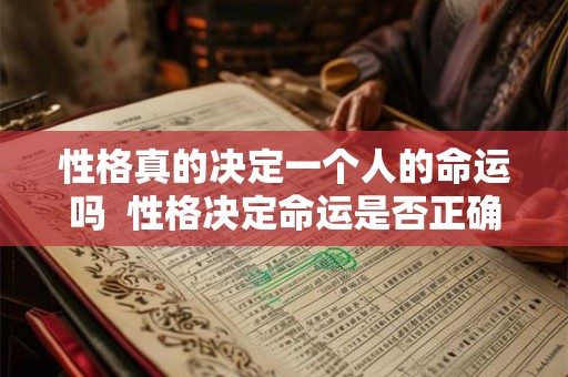 性格真的决定一个人的命运吗  性格决定命运是否正确