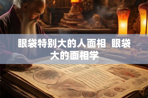 眼袋特别大的人面相  眼袋大的面相学