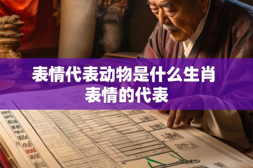 表情代表动物是什么生肖 表情的代表