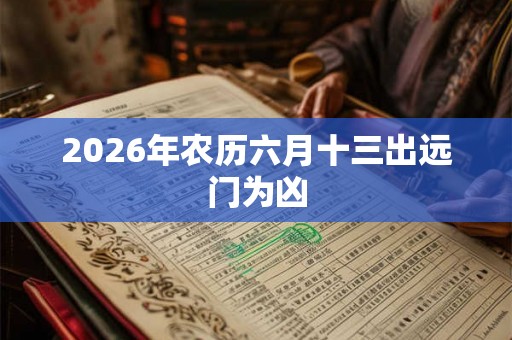 2026年农历六月十三出远门为凶