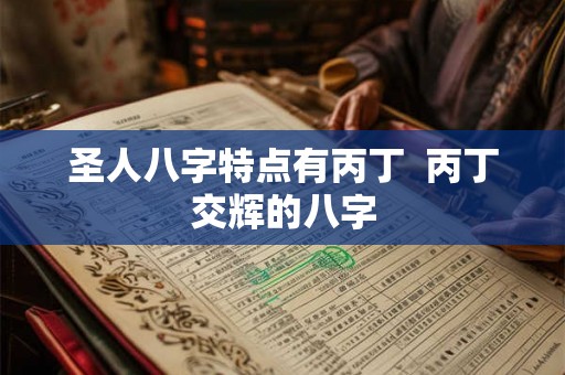 圣人八字特点有丙丁  丙丁交辉的八字