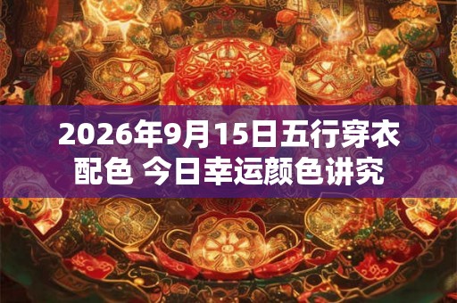 2026年9月15日五行穿衣配色 今日幸运颜色讲究