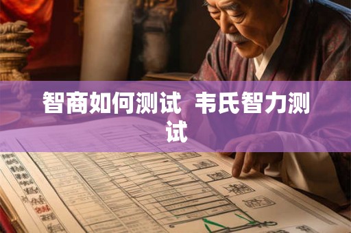 智商如何测试  韦氏智力测试