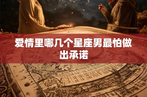 爱情里哪几个星座男最怕做出承诺