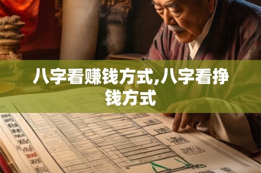 八字看赚钱方式,八字看挣钱方式