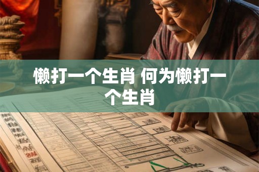 懒打一个生肖 何为懒打一个生肖