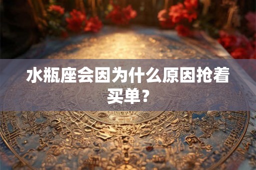水瓶座会因为什么原因抢着买单？